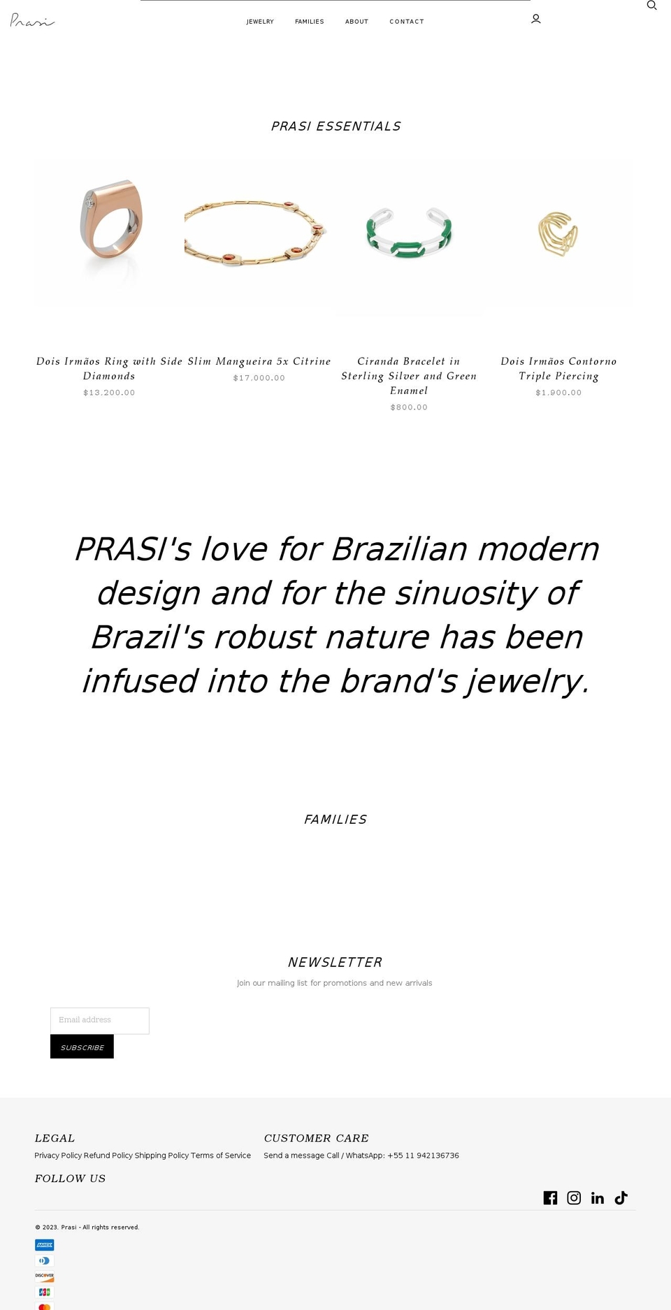 prasiofficial.com shopify website screenshot