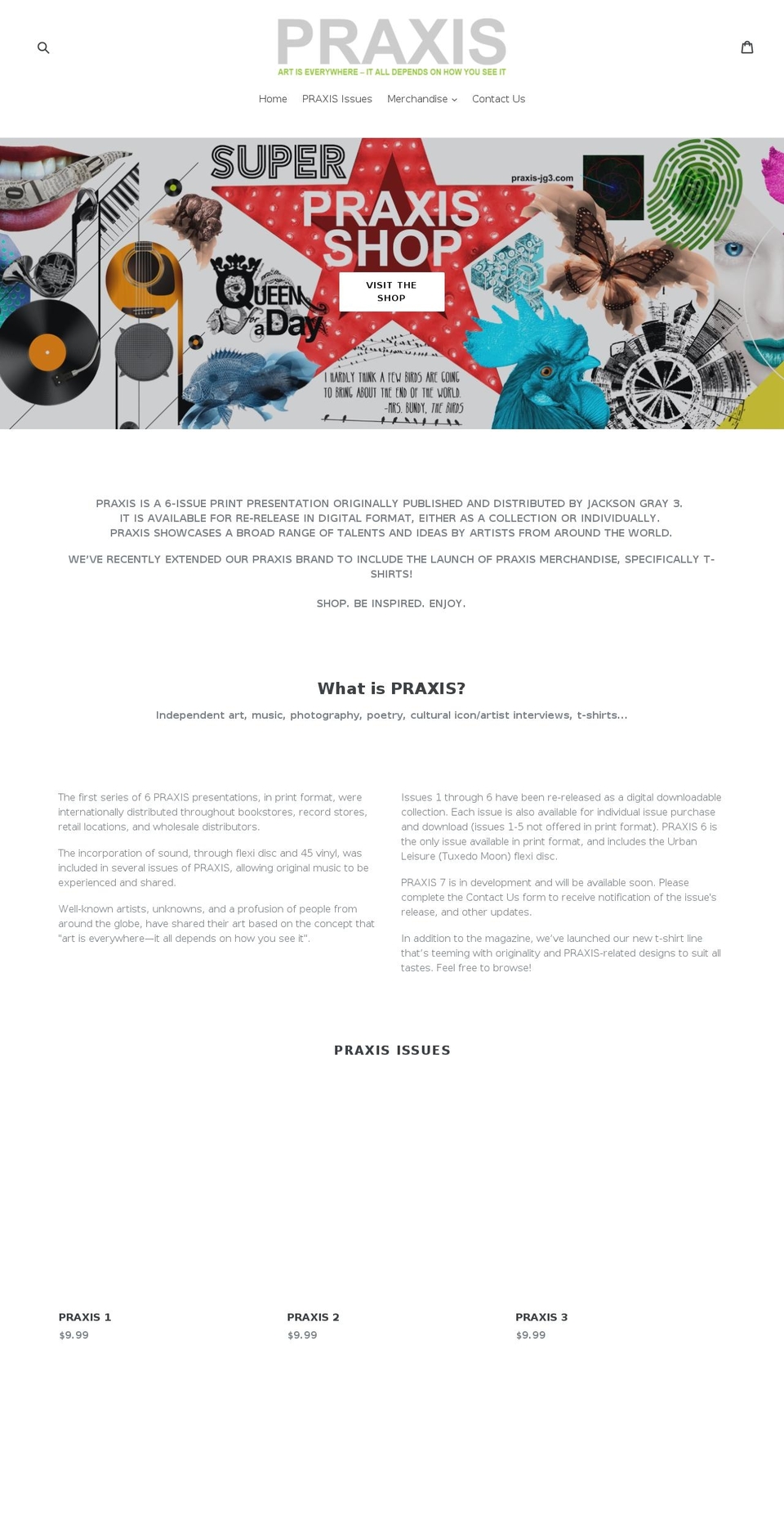 praxis-jg3.com — Shopify storefront screenshot