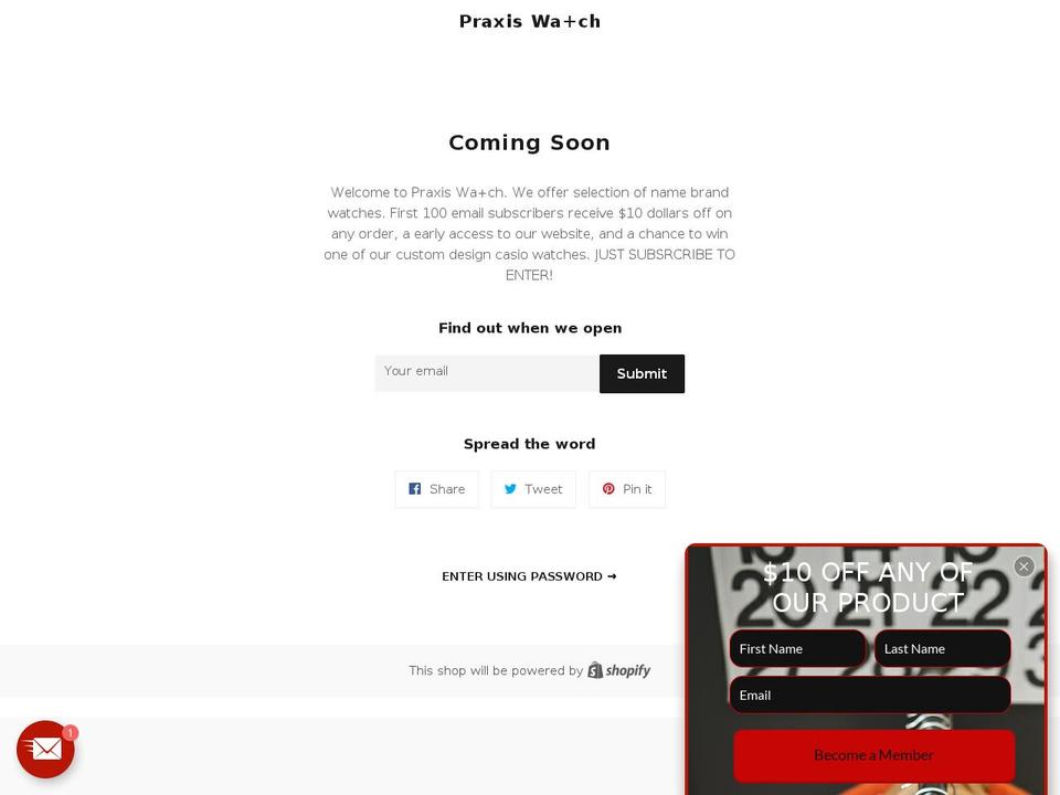 praxiswatch.com shopify website screenshot
