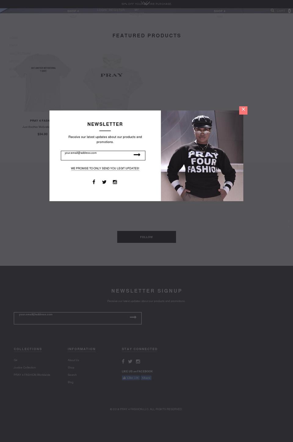 bagratica----sections-ready Shopify theme site example pray4fashion.com