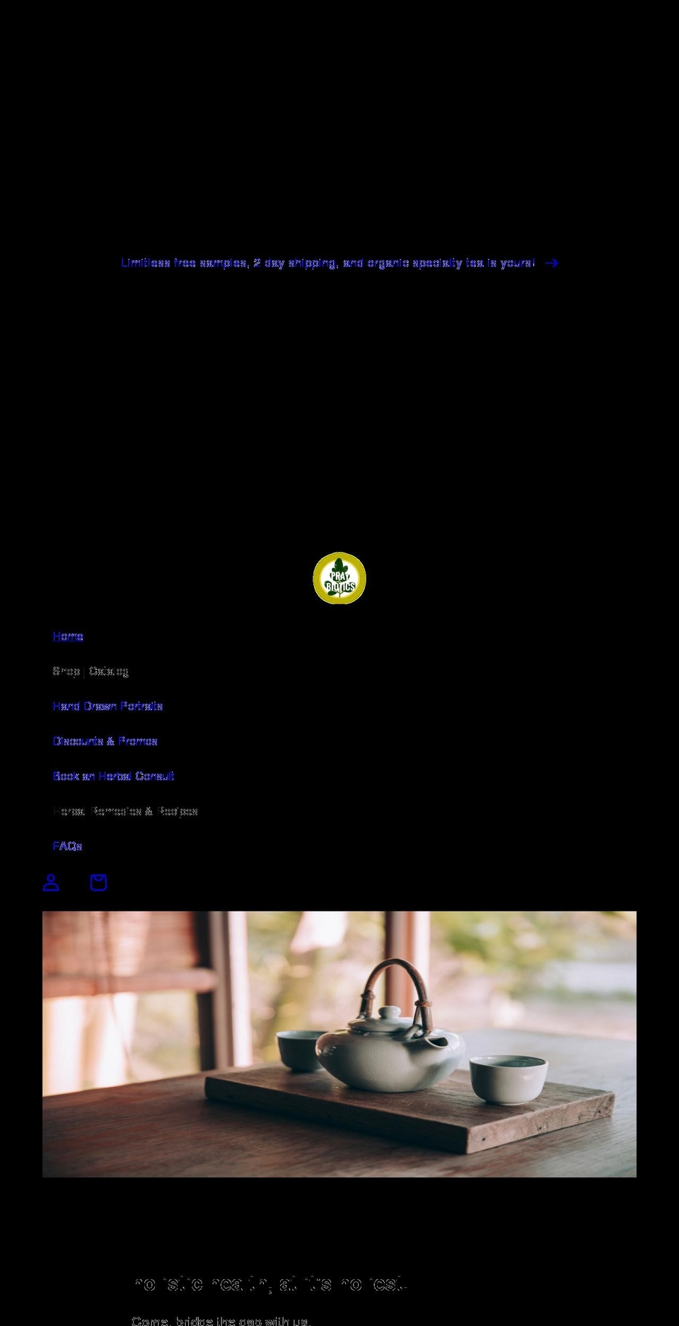 praybiotics.com shopify website screenshot