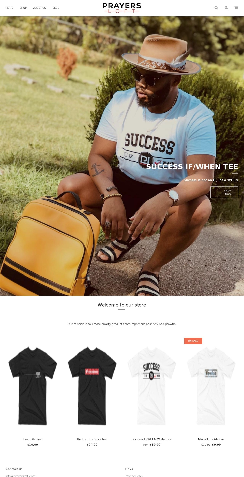 prayersloft.com — Shopify storefront screenshot
