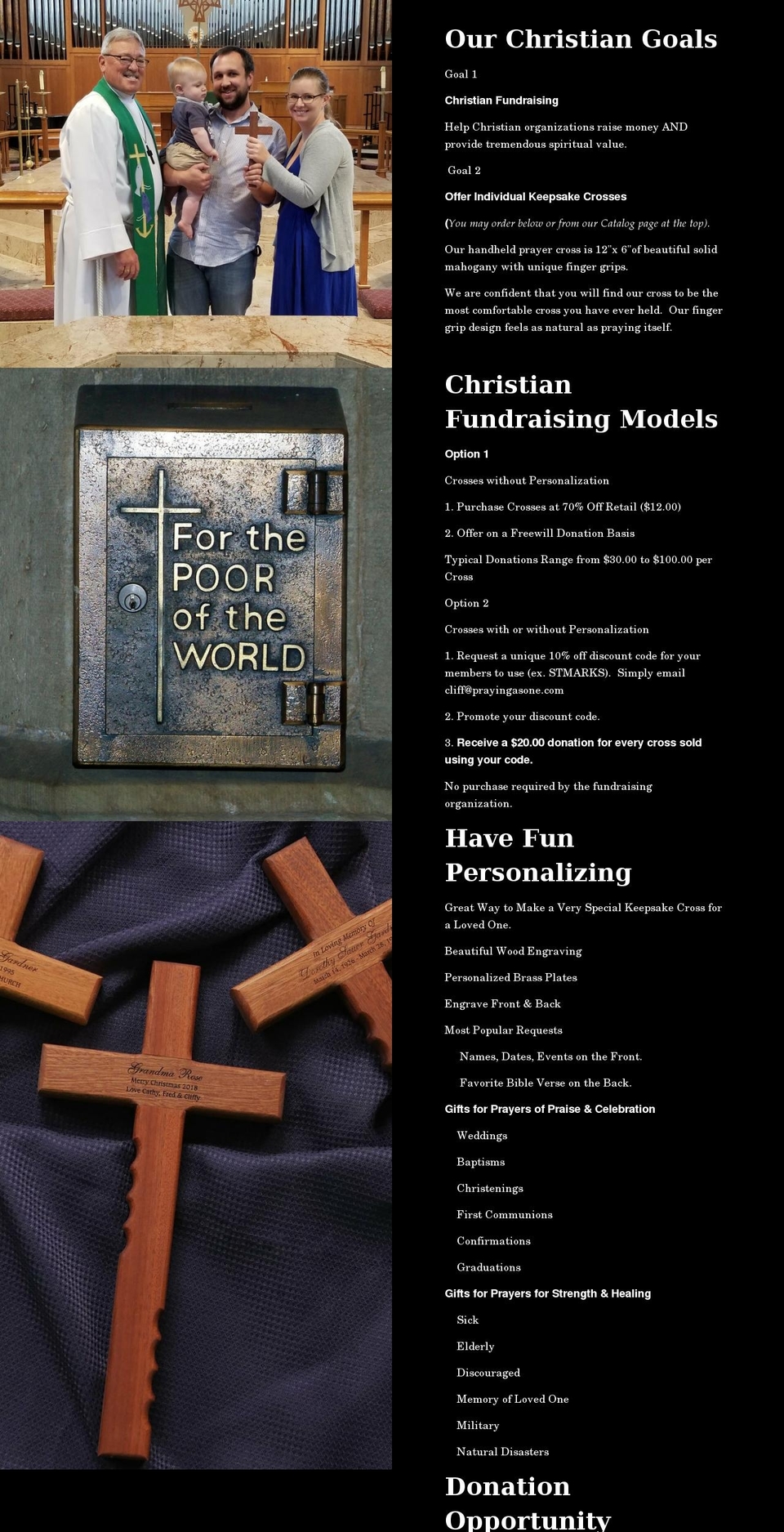 prayingasone.com shopify website screenshot