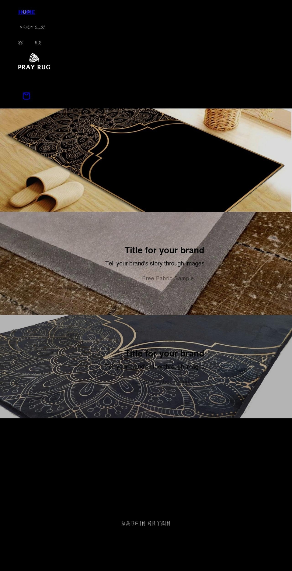prayrug.com shopify website screenshot