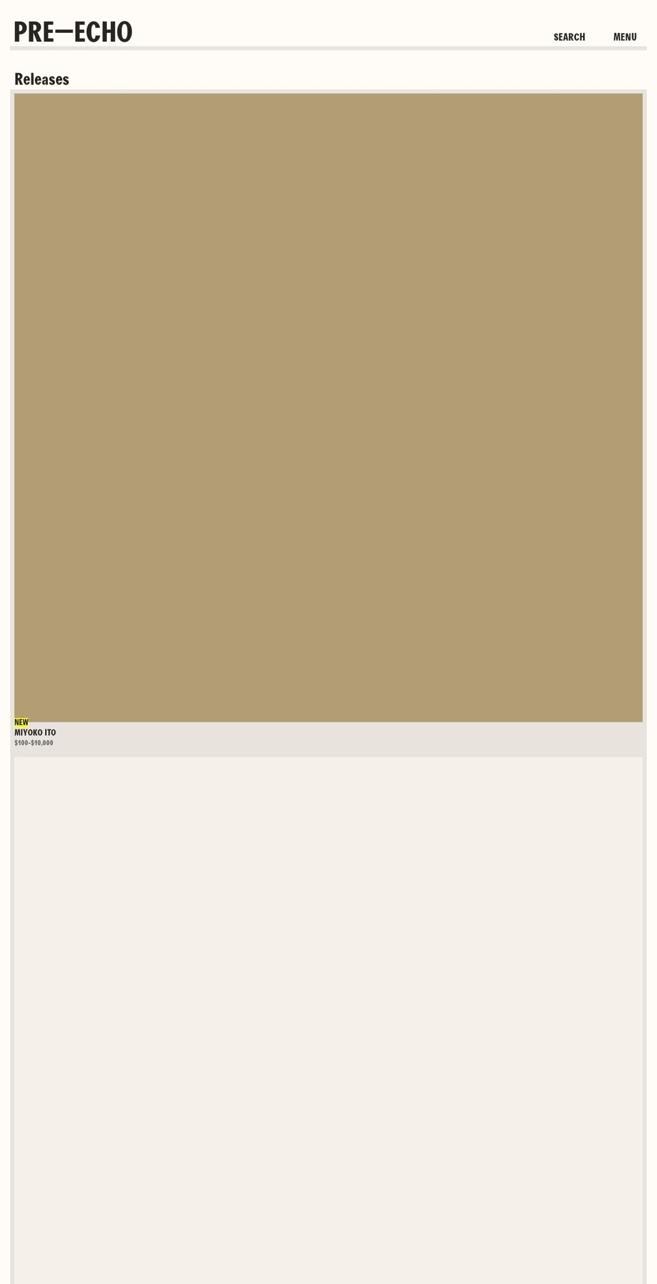 pre-echo.com shopify website screenshot