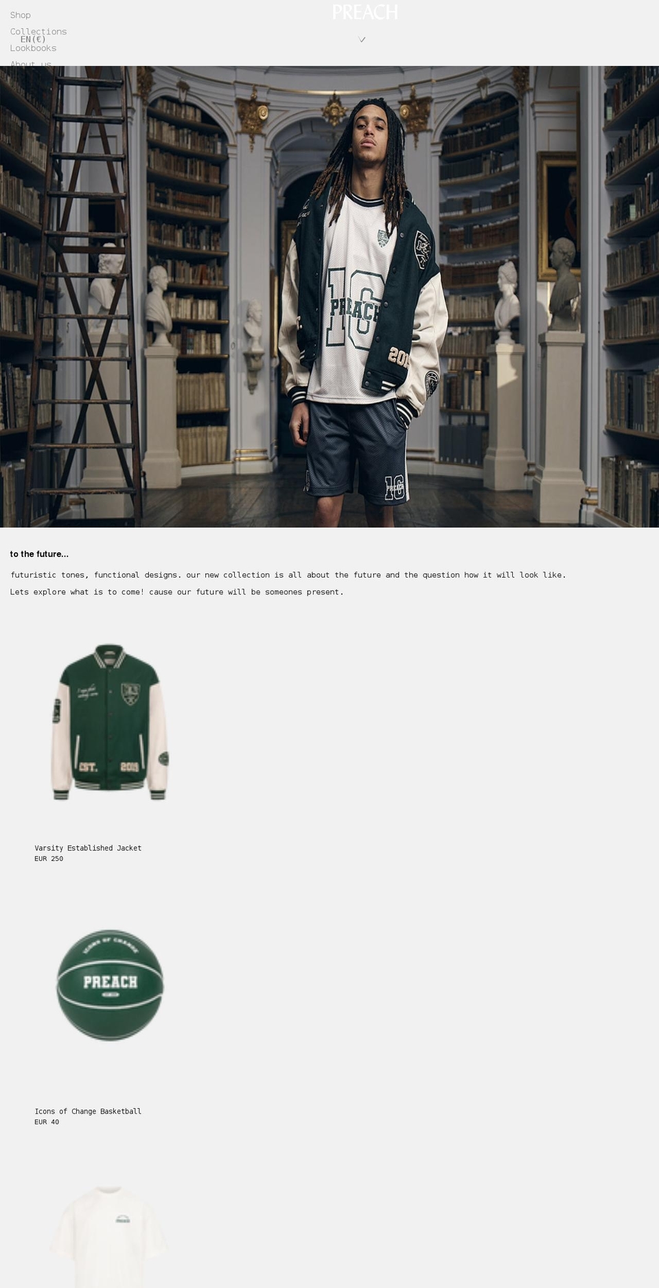 preach-fashion.com shopify website screenshot