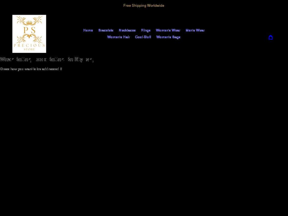precious-store.com shopify website screenshot