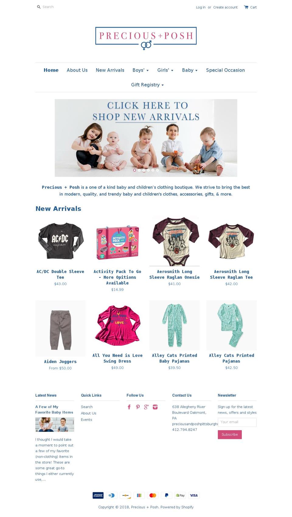 preciousandposh.com — Shopify storefront screenshot