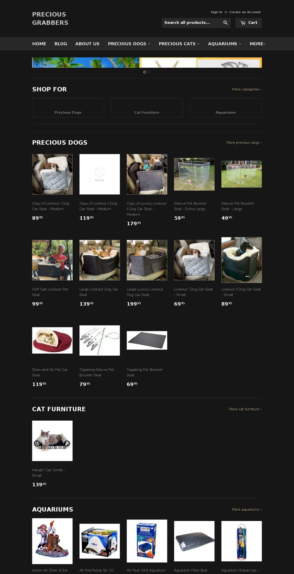 preciousgrabber.com — Shopify storefront screenshot