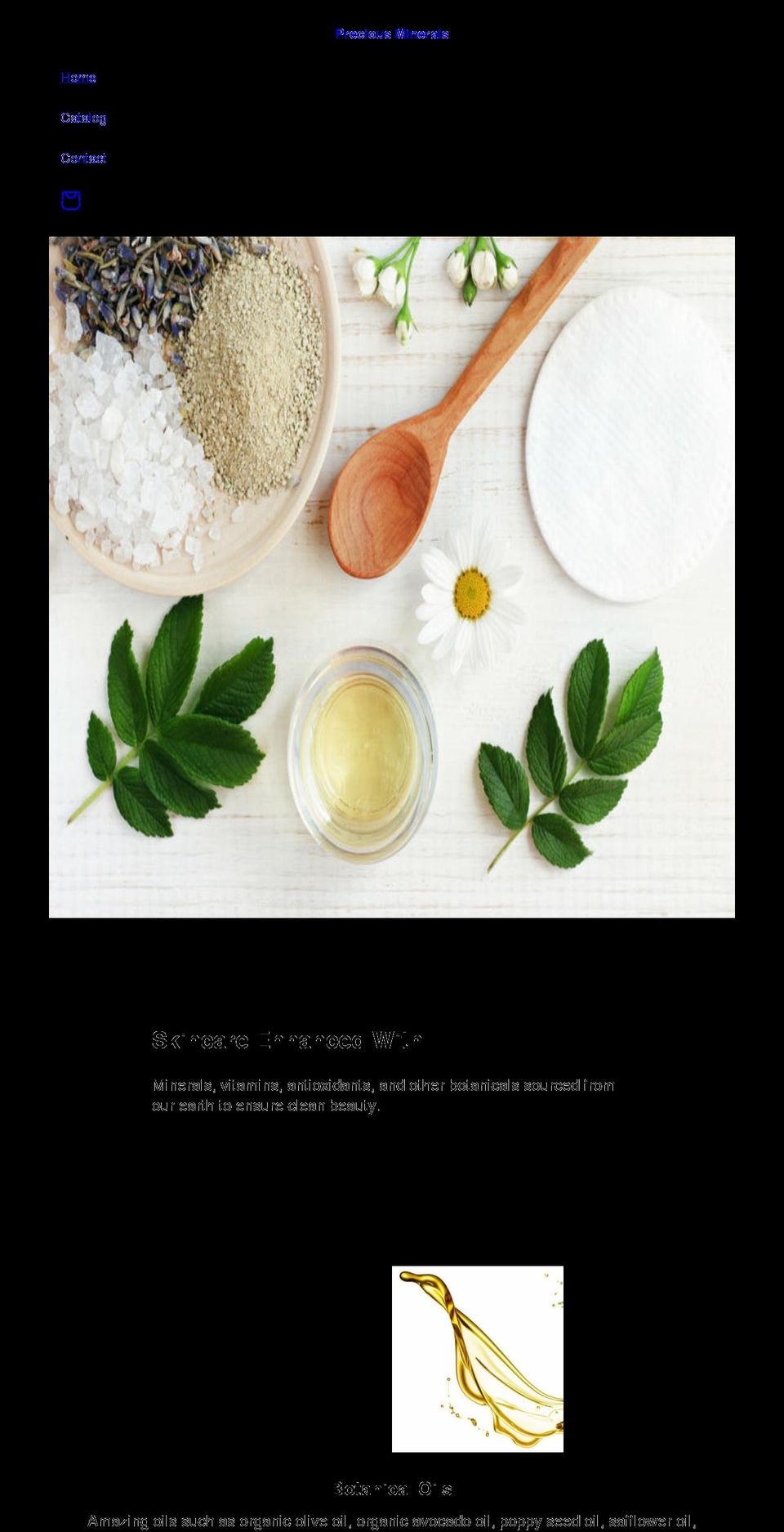 preciousminerals.net shopify website screenshot