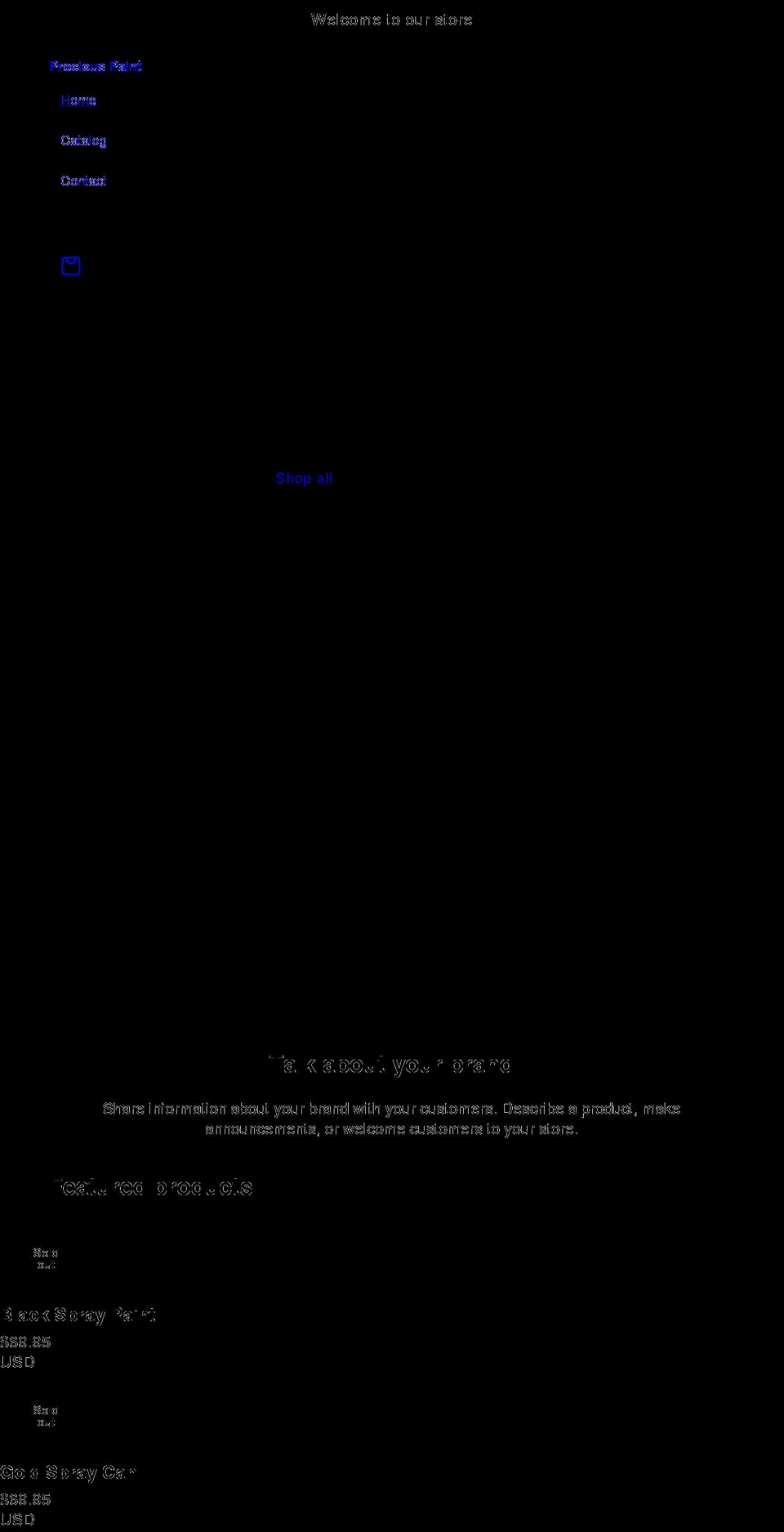 preciouspaint.com shopify website screenshot