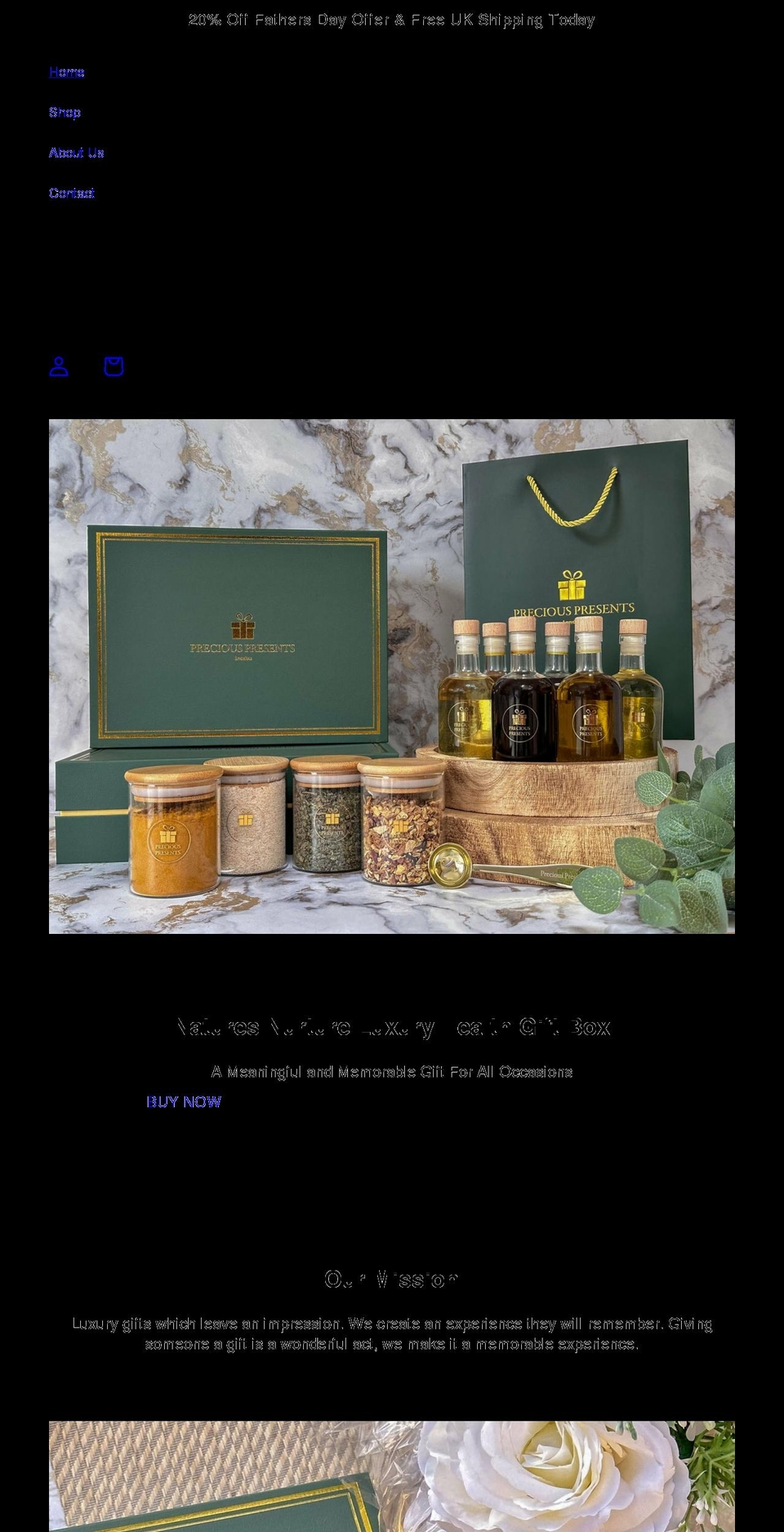 preciouspresents.co.uk shopify website screenshot