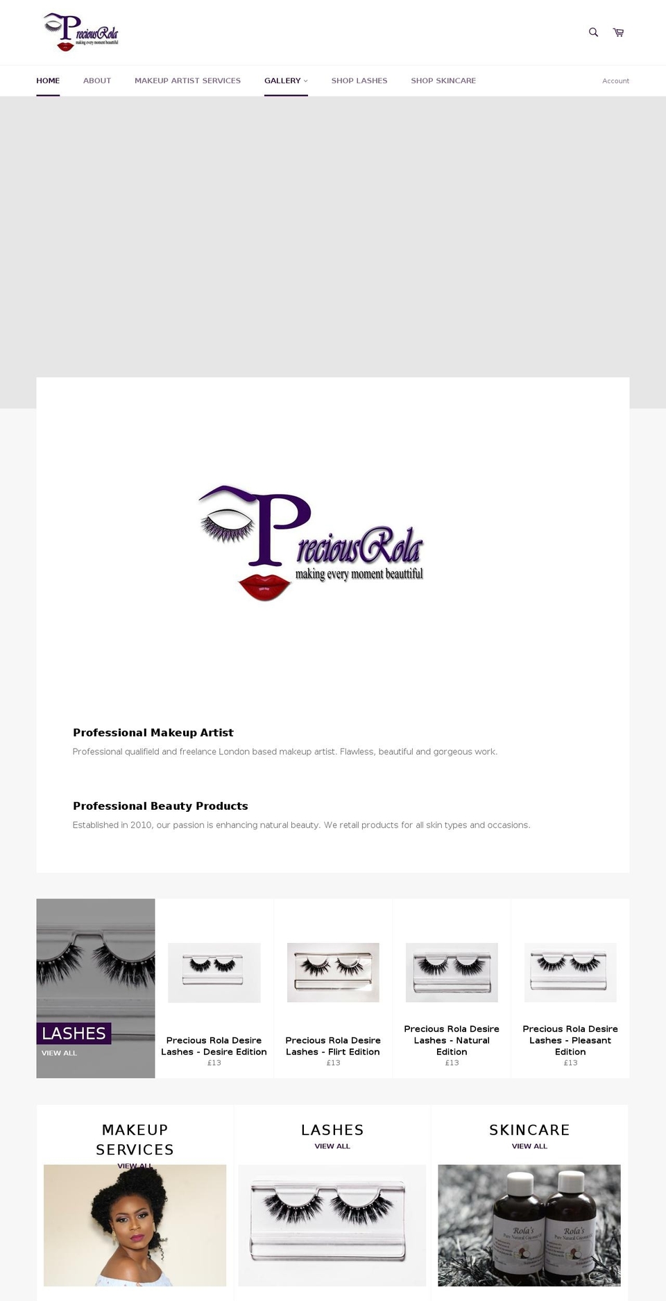 preciousrola.com — Shopify storefront screenshot
