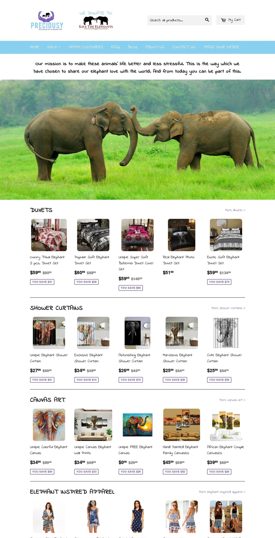 preciousy.com shopify website screenshot