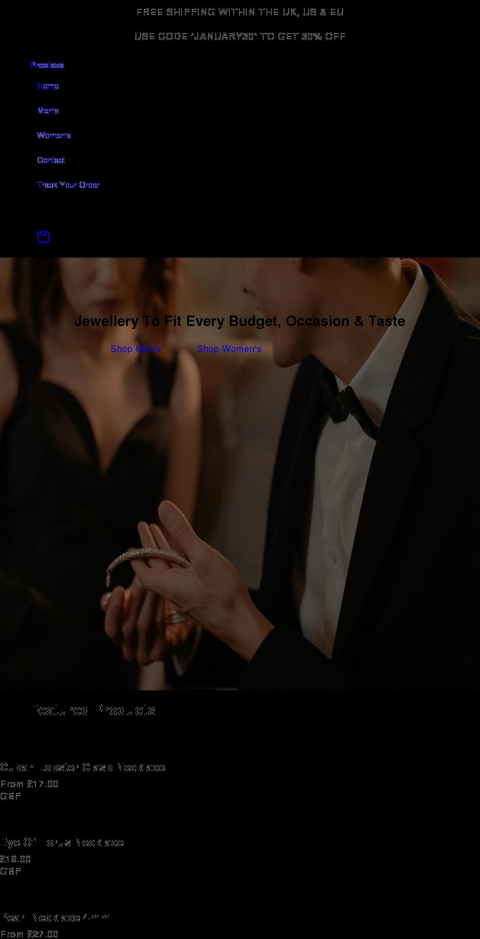 preciozo.com shopify website screenshot