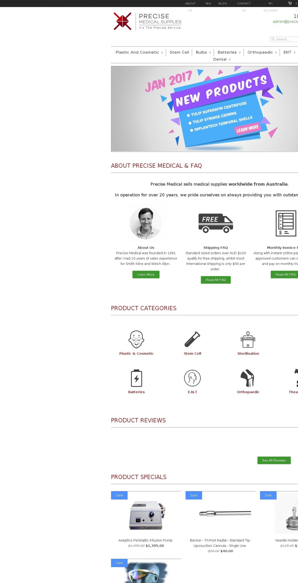 precisemedical.com.au shopify website screenshot