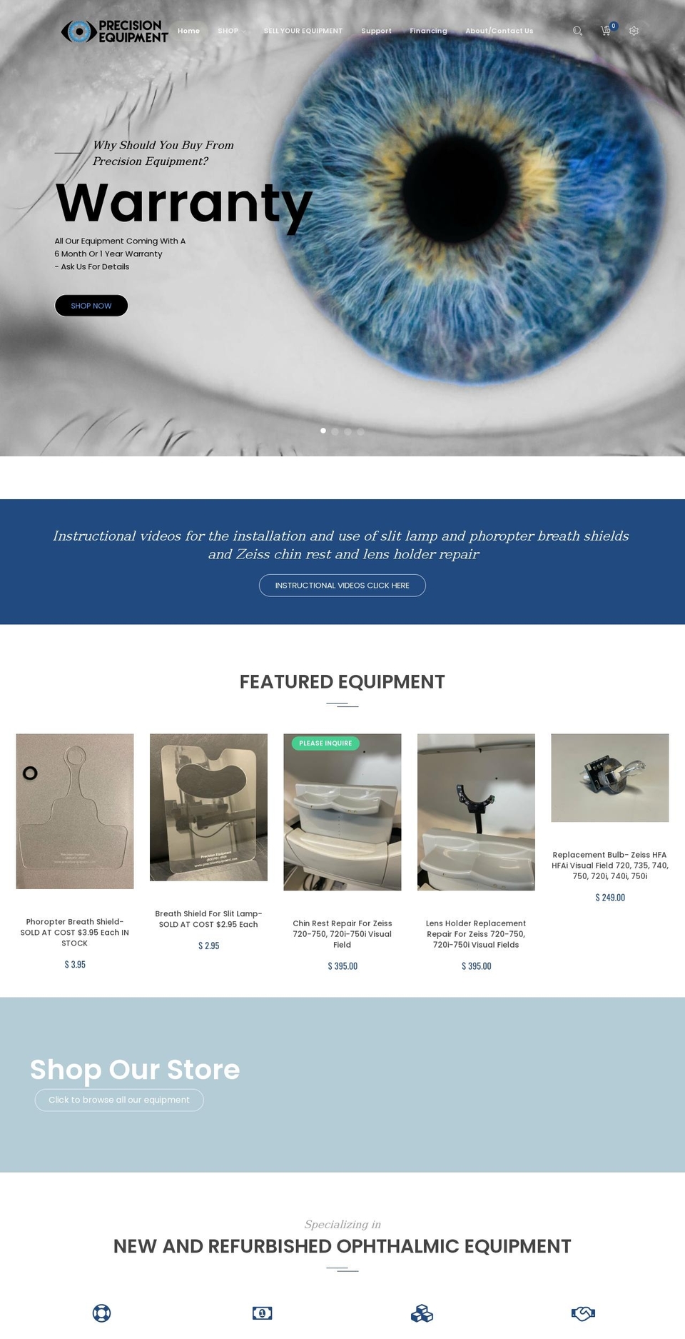 Elomus-v- Shopify theme site example precisionequipment.com