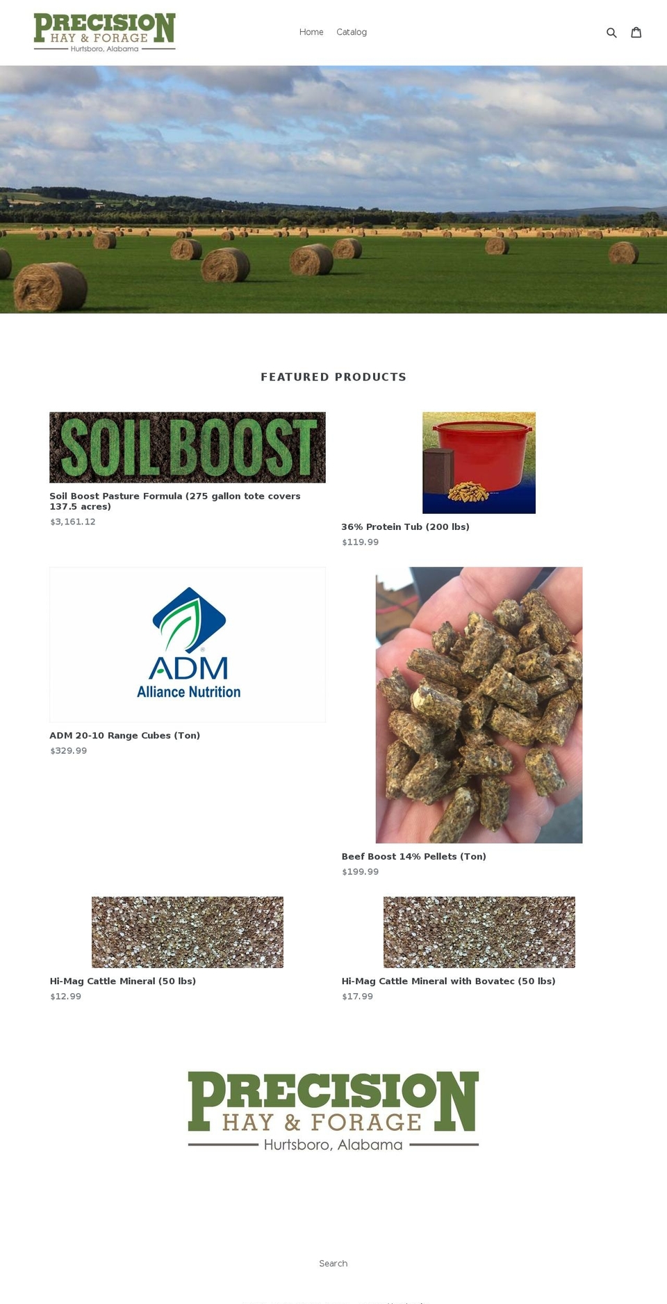 precisionforage.com — Shopify storefront screenshot