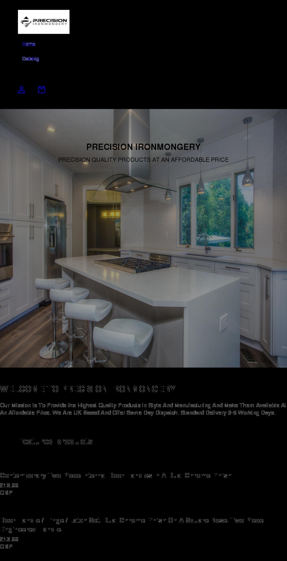 precisionironmongery.com shopify website screenshot