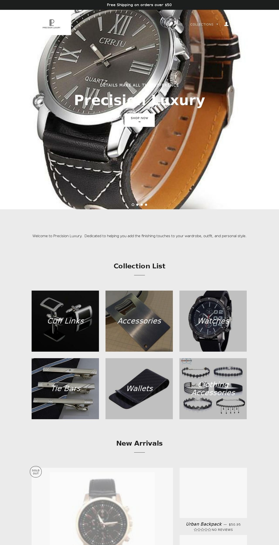 precisionluxurygrp.com — Shopify storefront screenshot