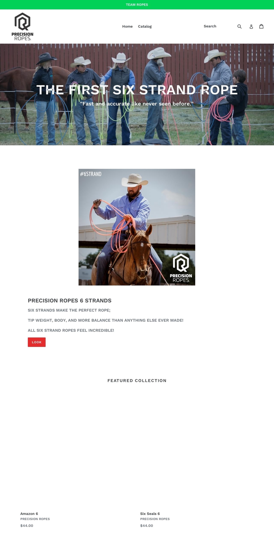 precisionropesstore.com shopify website screenshot