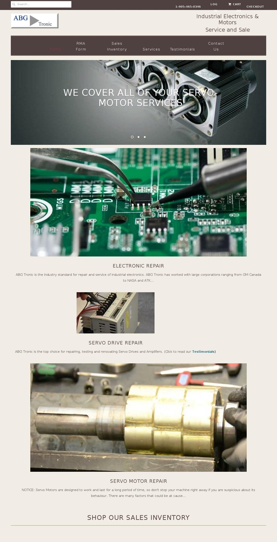 precisionservo.com shopify website screenshot