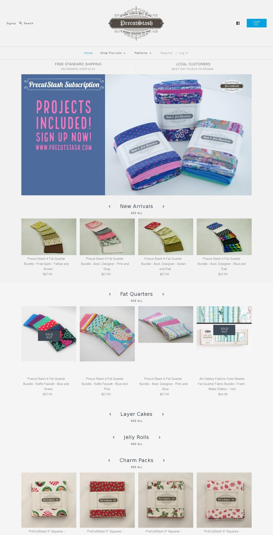 precutstash.com — Shopify storefront screenshot