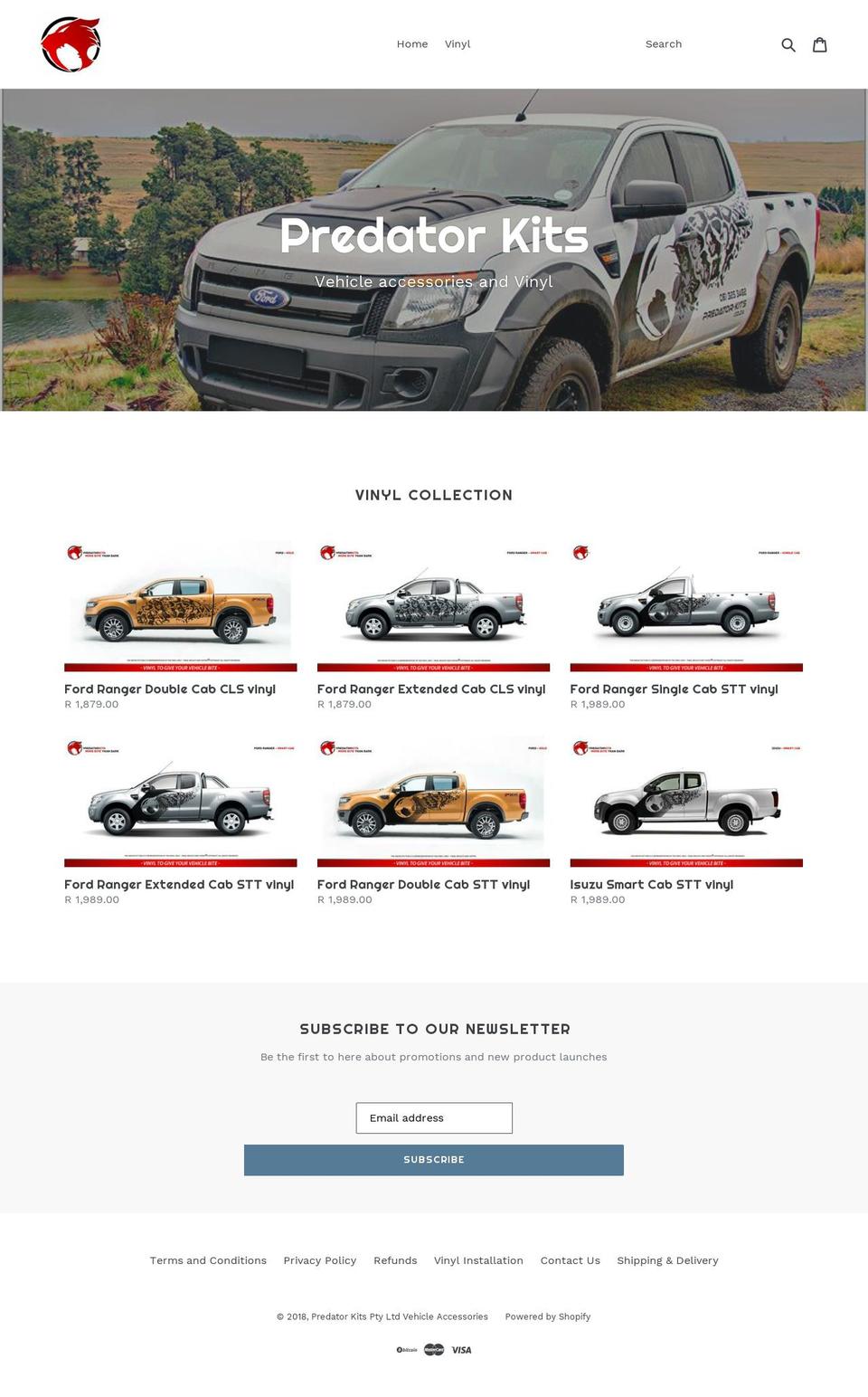 predatorkits.com — Shopify storefront screenshot