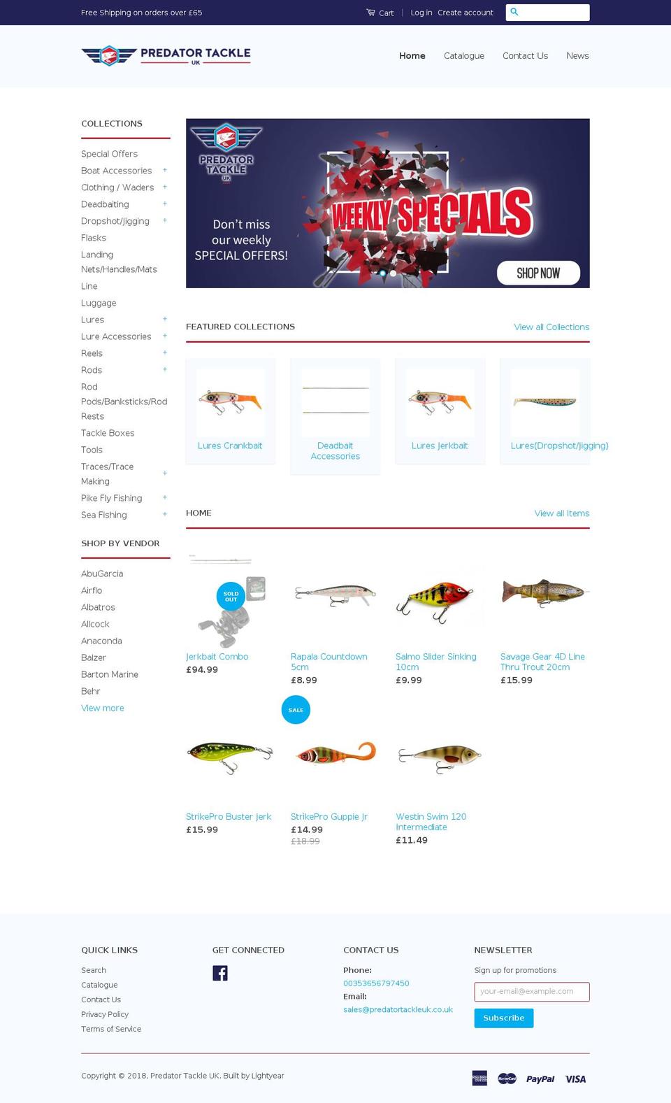 predatortackleuk.com — Shopify storefront screenshot