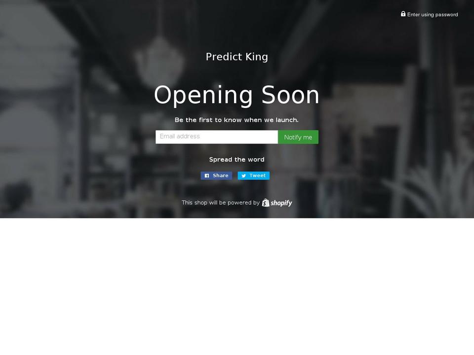 predictking.com — Shopify storefront screenshot