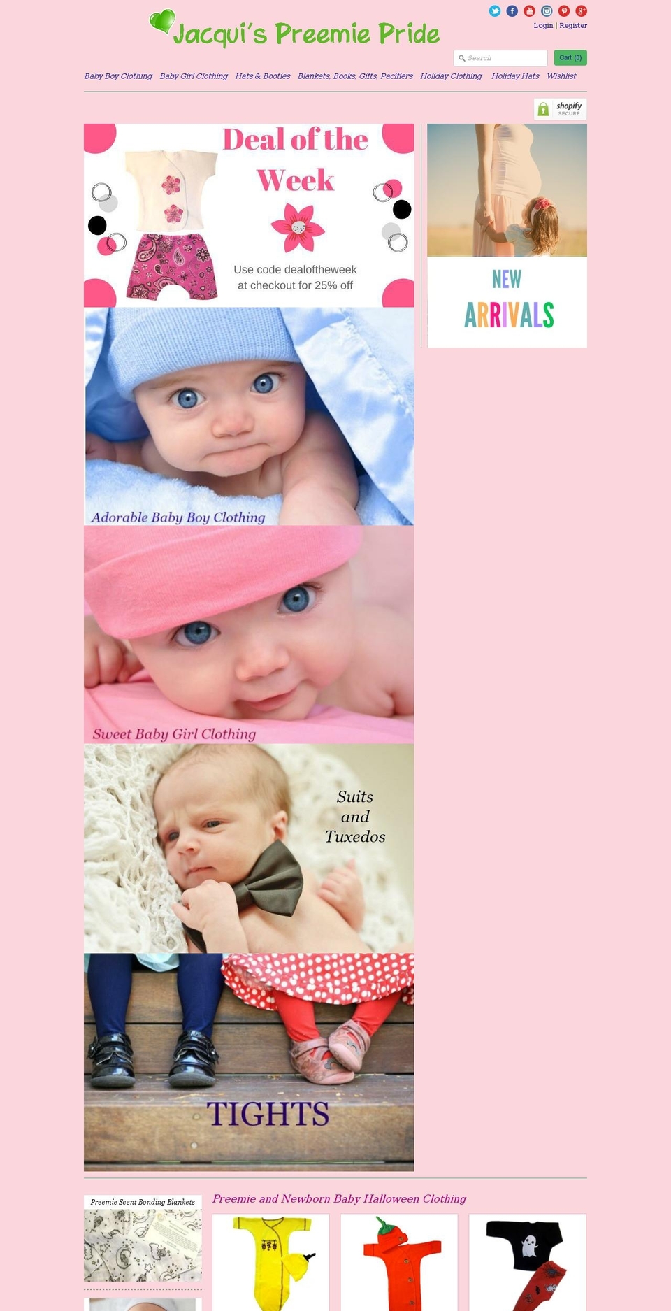 preemiebabyclothing.com — Shopify storefront screenshot