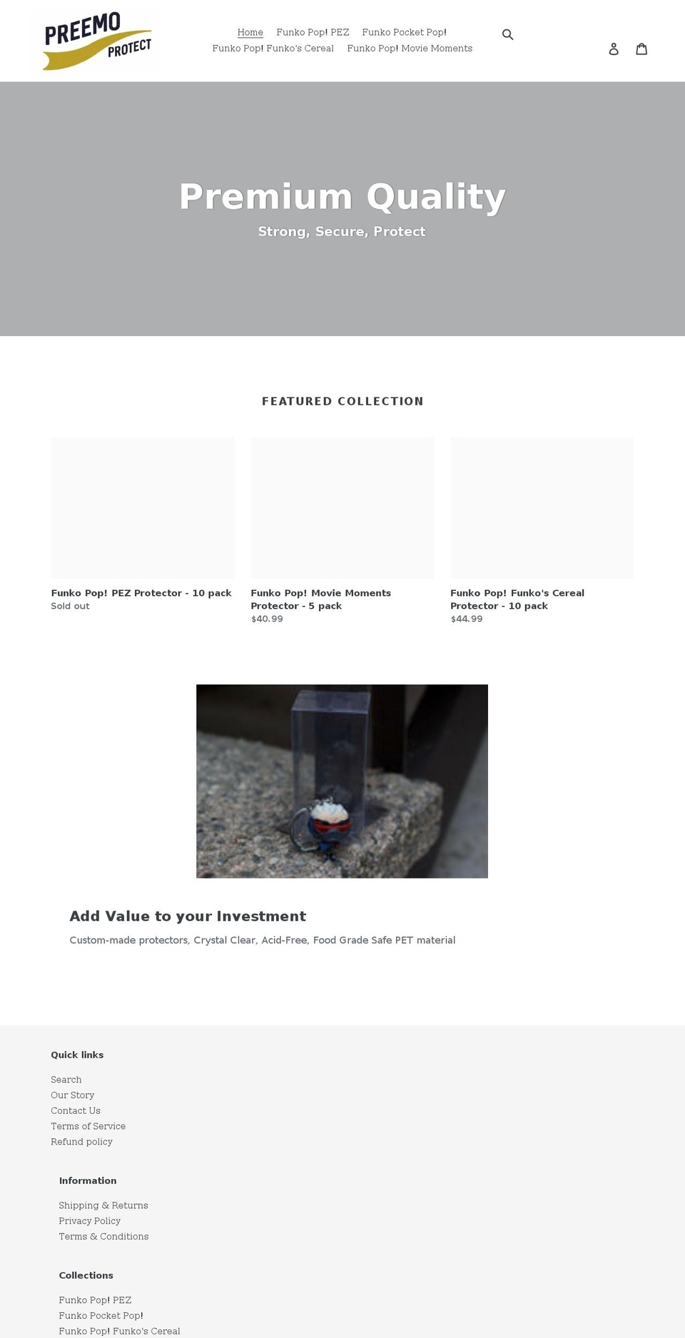 preemoprotect.com shopify website screenshot