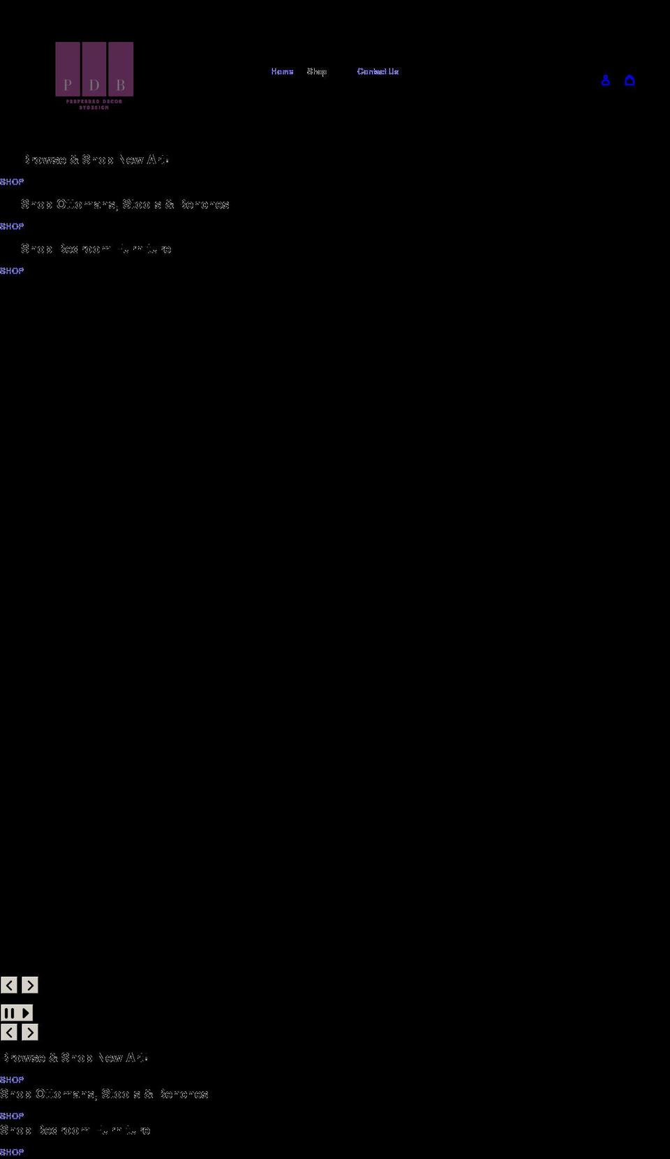 preferreddecorbydesign.com shopify website screenshot