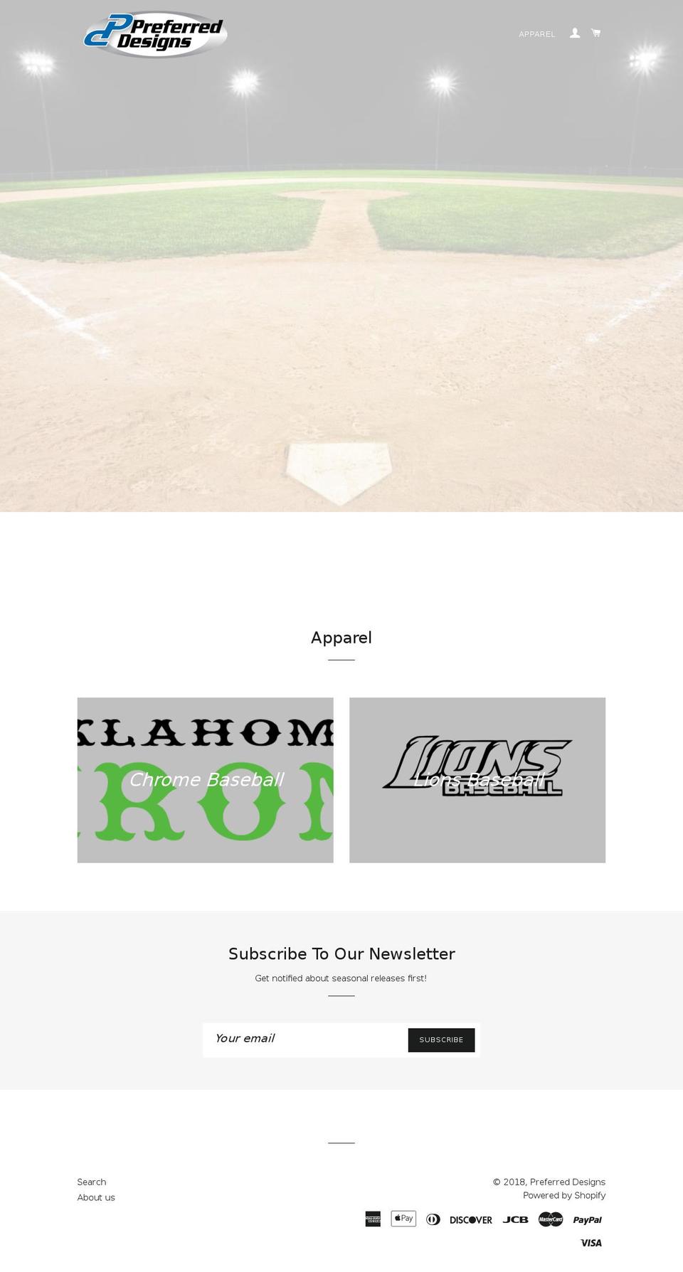 preferreddesignsok.com shopify website screenshot