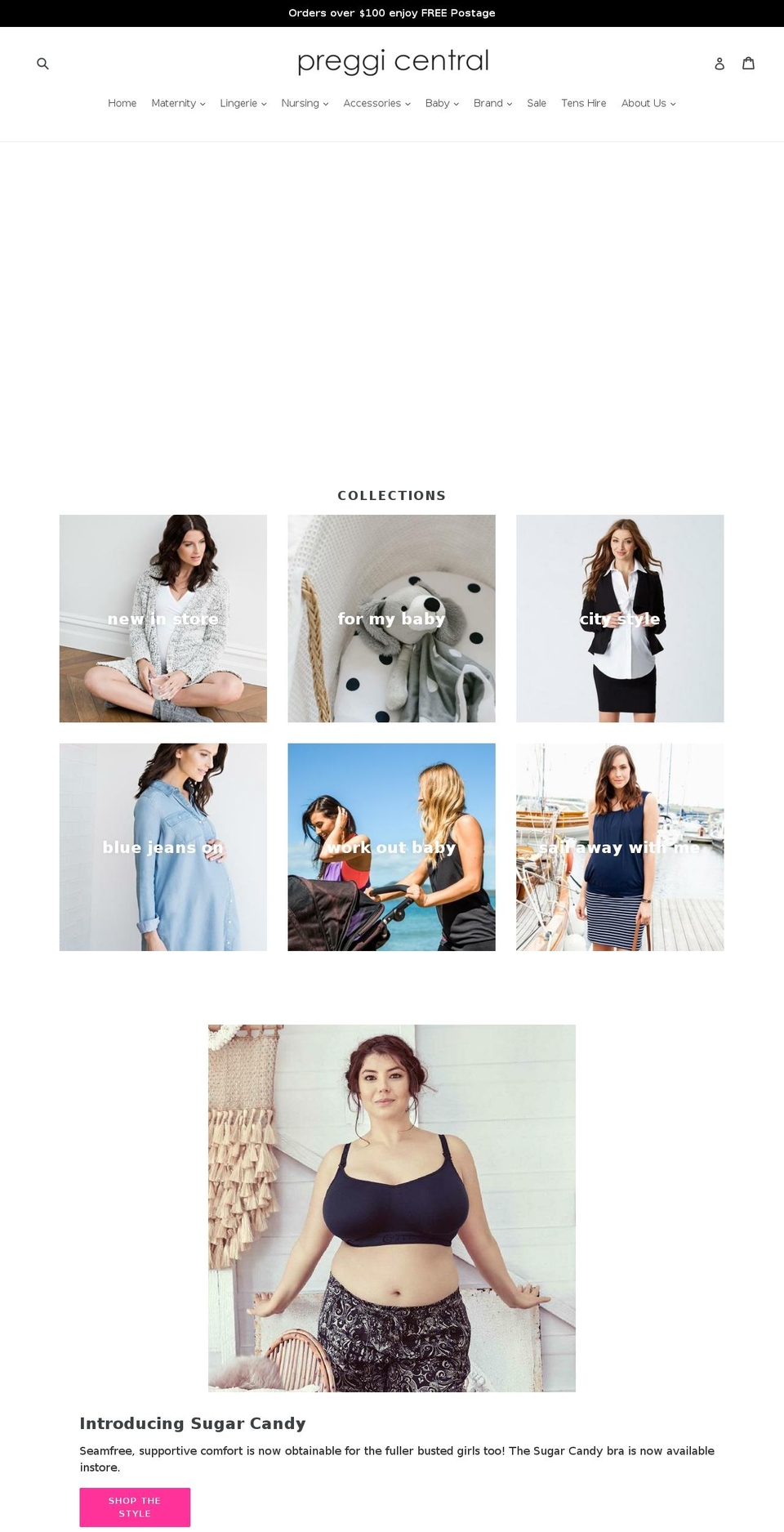 preggicentral.com shopify website screenshot