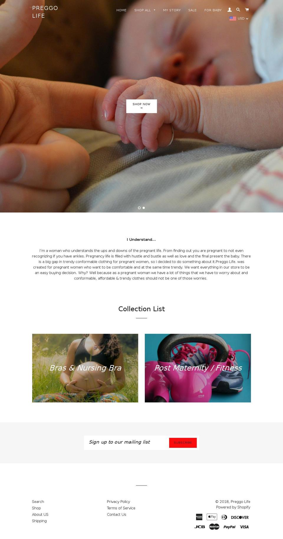 preggolife.com — Shopify storefront screenshot
