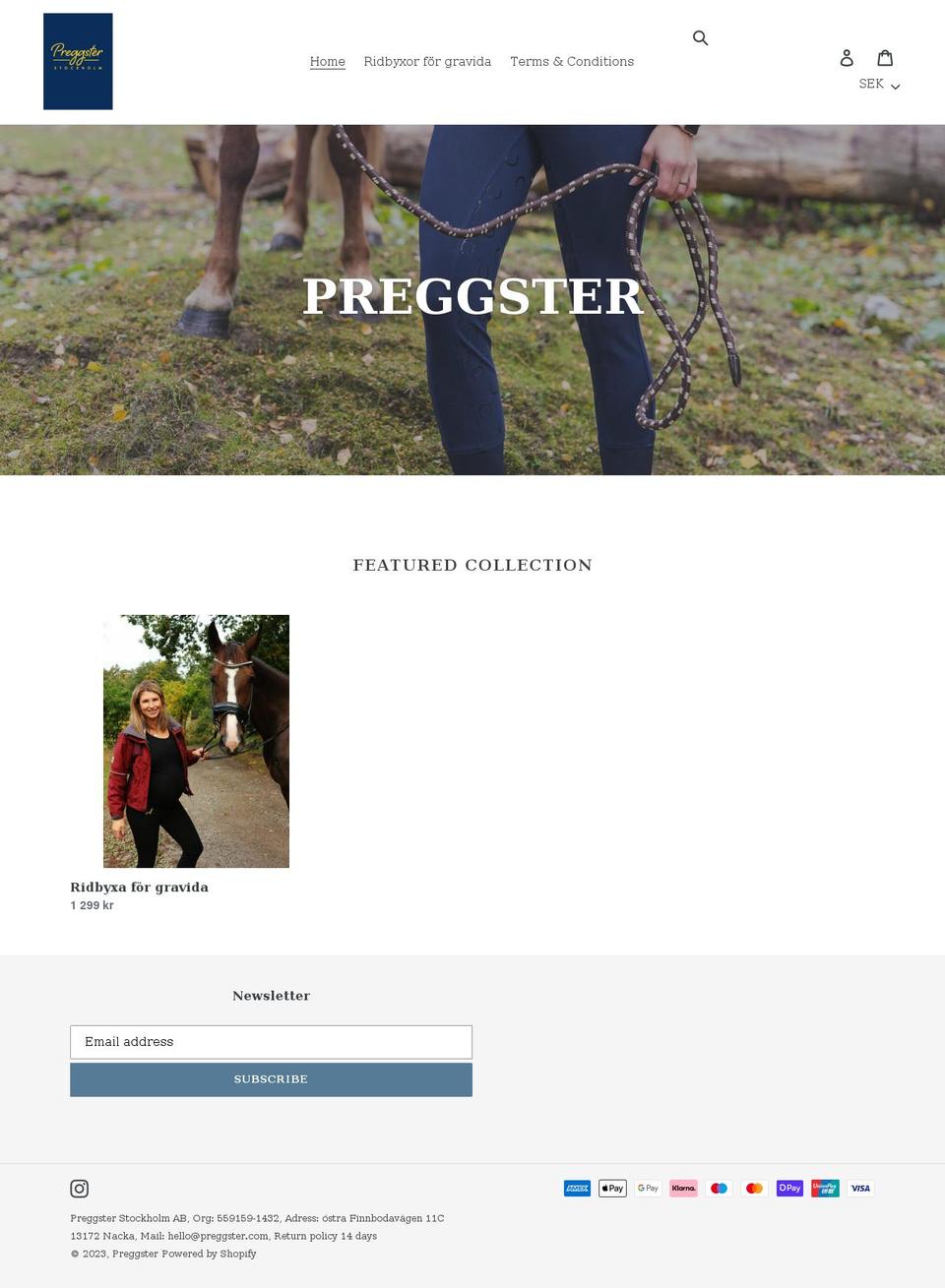 preggster.com shopify website screenshot