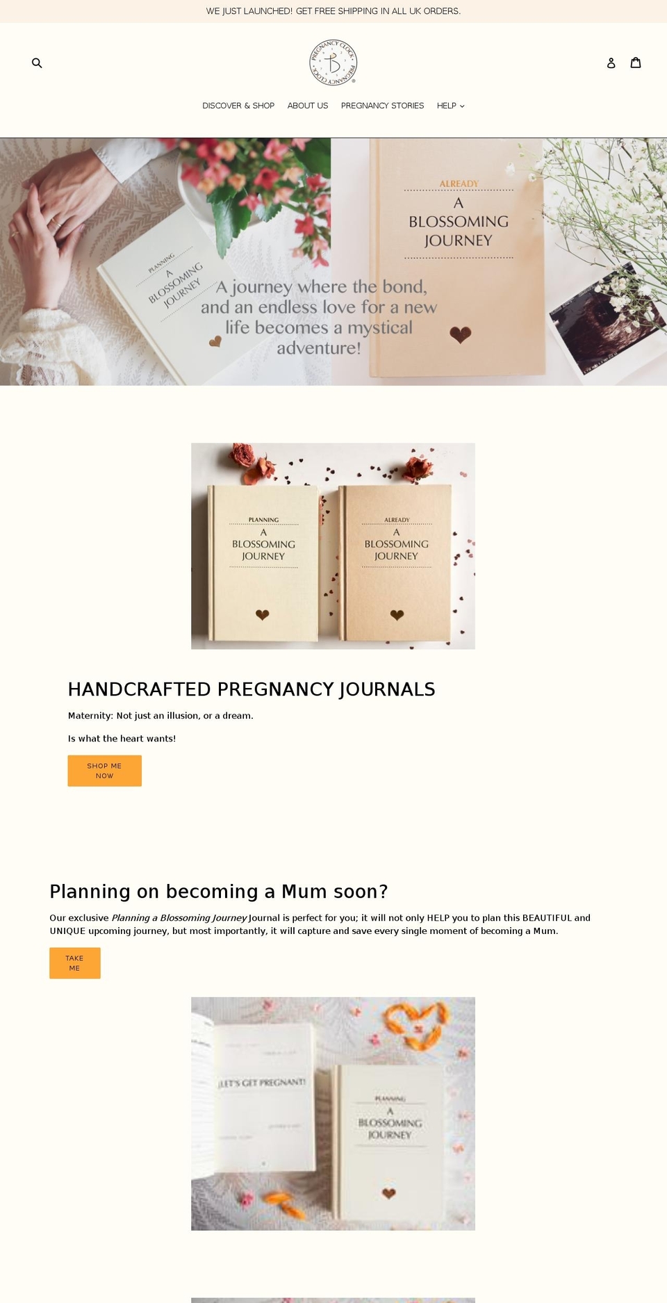 pregnancyclock.com — Shopify storefront screenshot