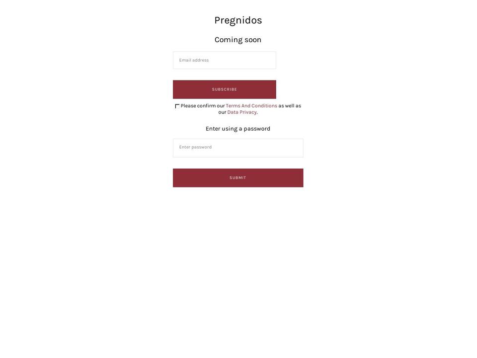 pregnidos.com shopify website screenshot