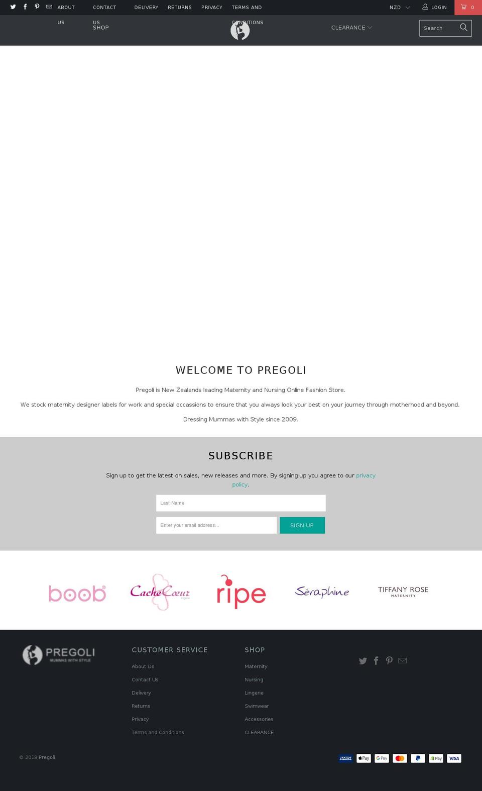 pregoli.com — Shopify storefront screenshot