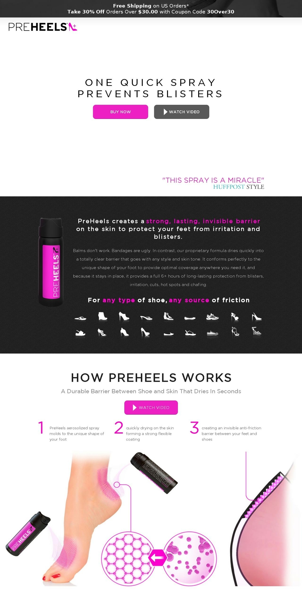 preheels.com shopify website screenshot