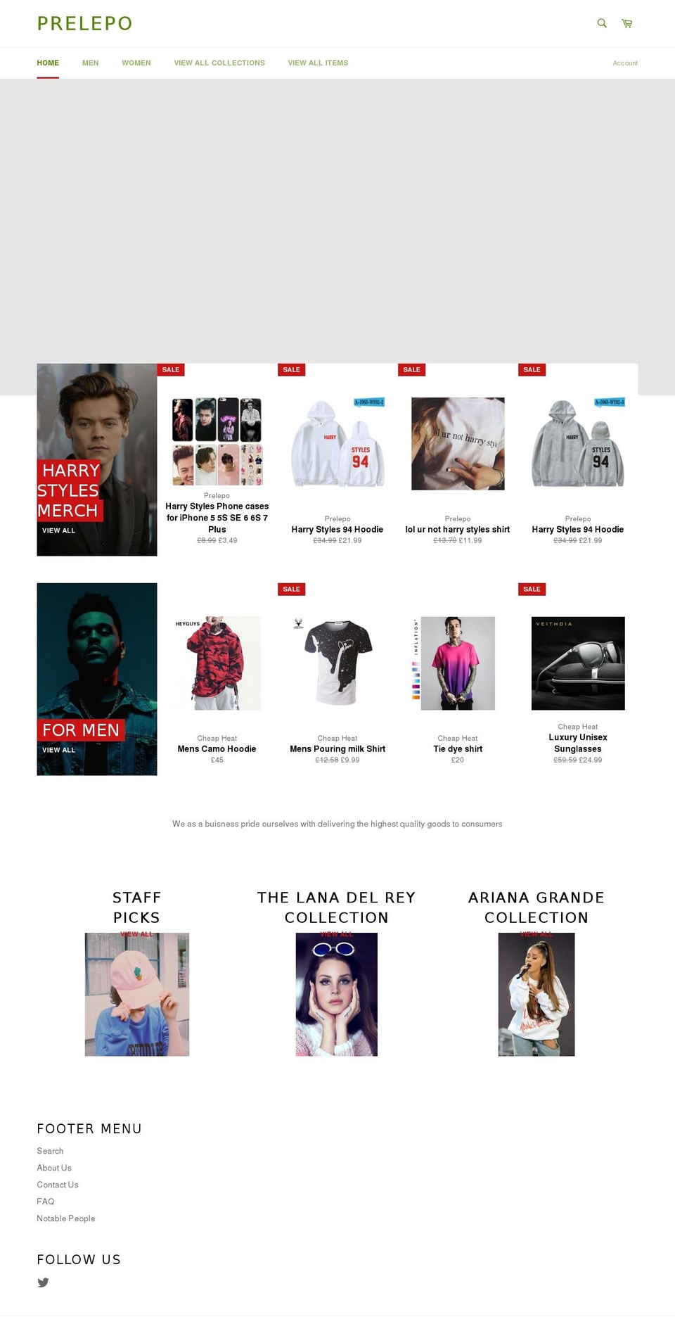 prelepo.com shopify website screenshot
