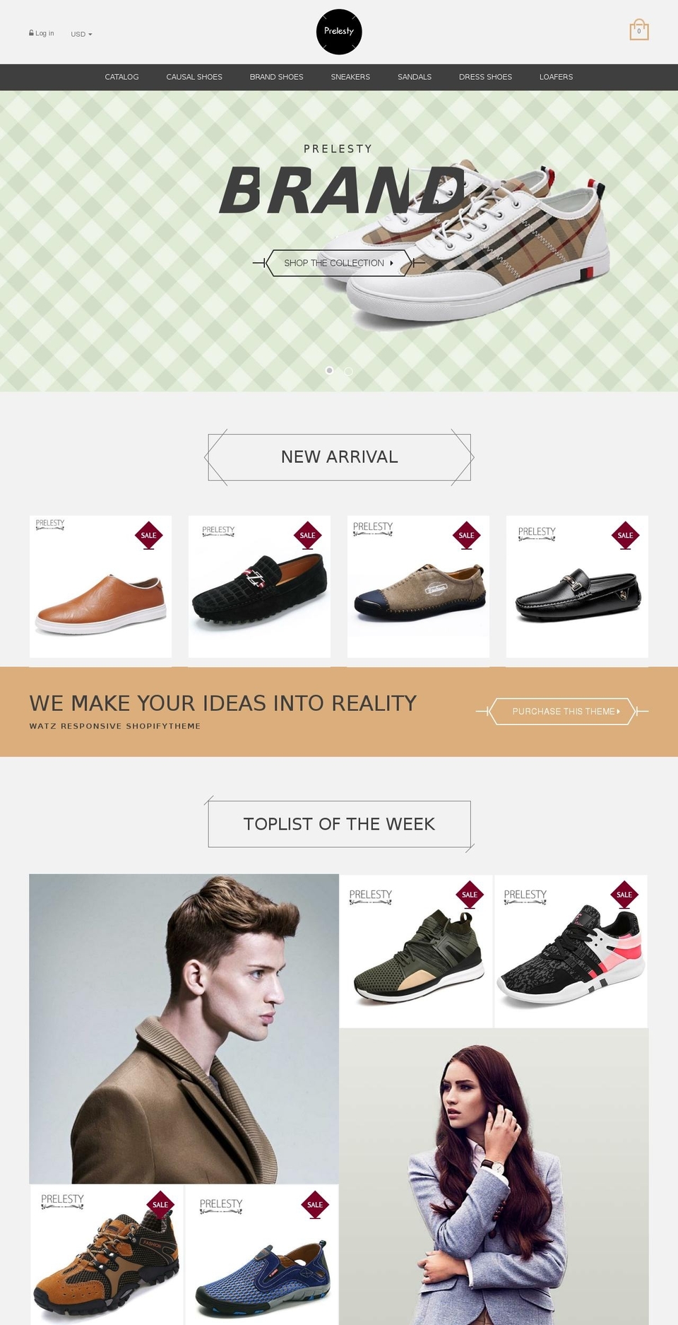 prelesty.com shopify website screenshot