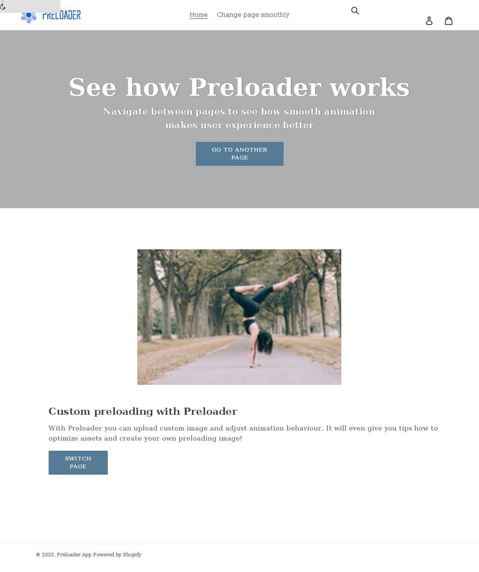 preloaderapp.com shopify website screenshot