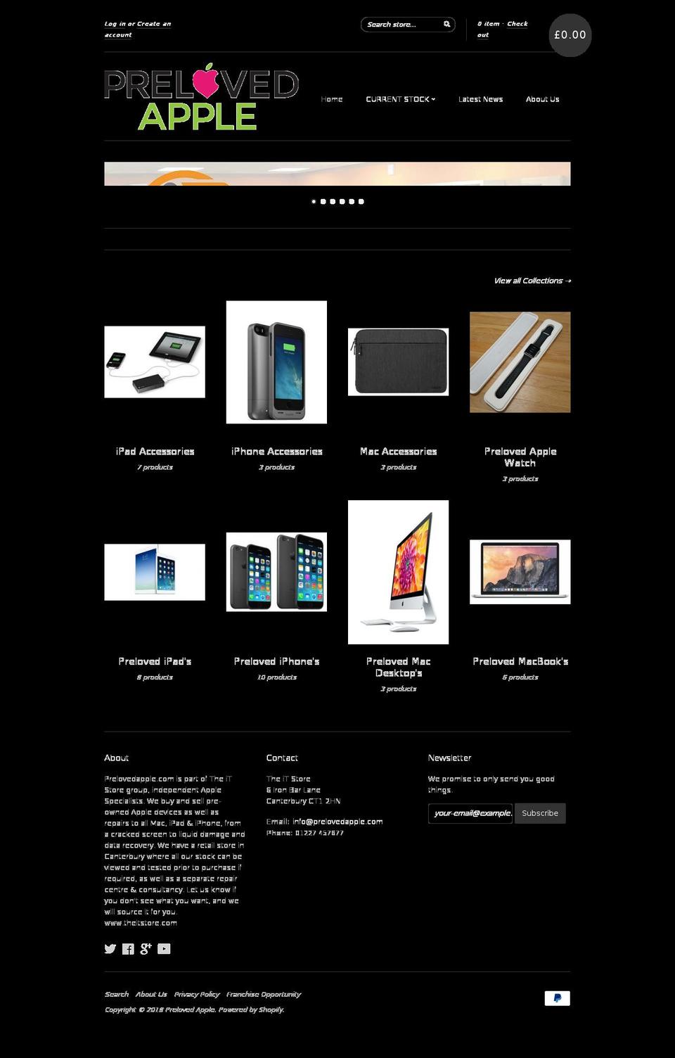 prelovedapple.eu shopify website screenshot