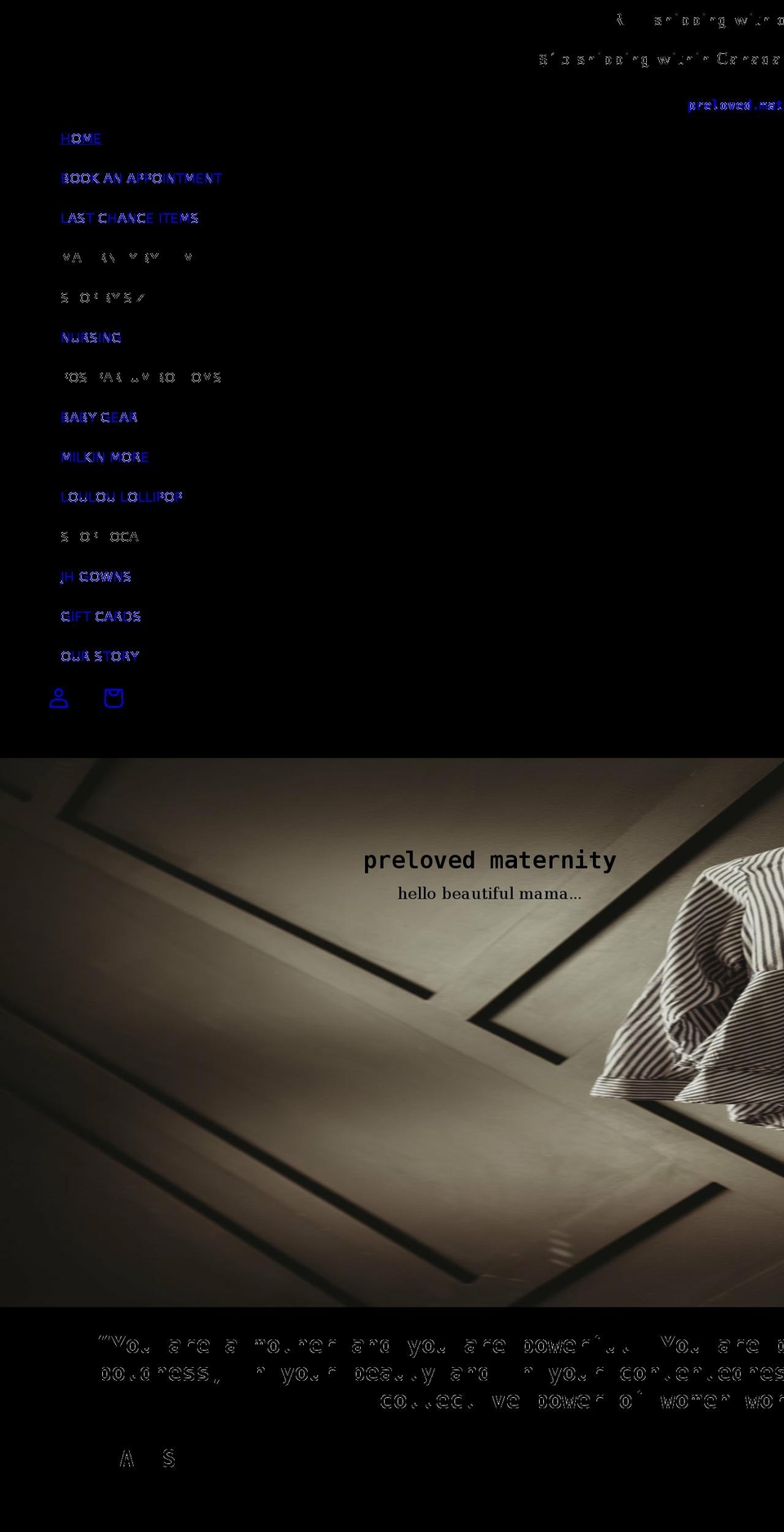 prelovedmaternity.com shopify website screenshot