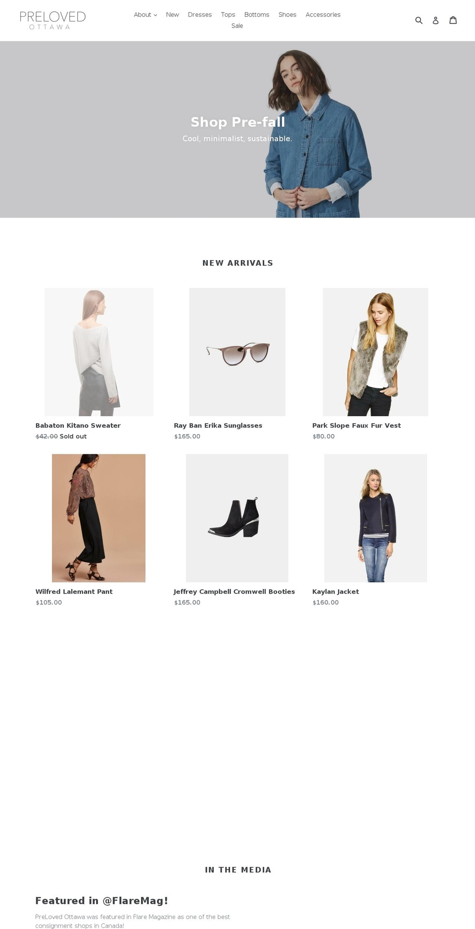 prelovedottawa.com shopify website screenshot