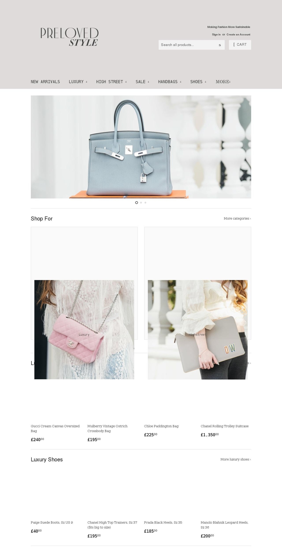prelovedstyle.com shopify website screenshot