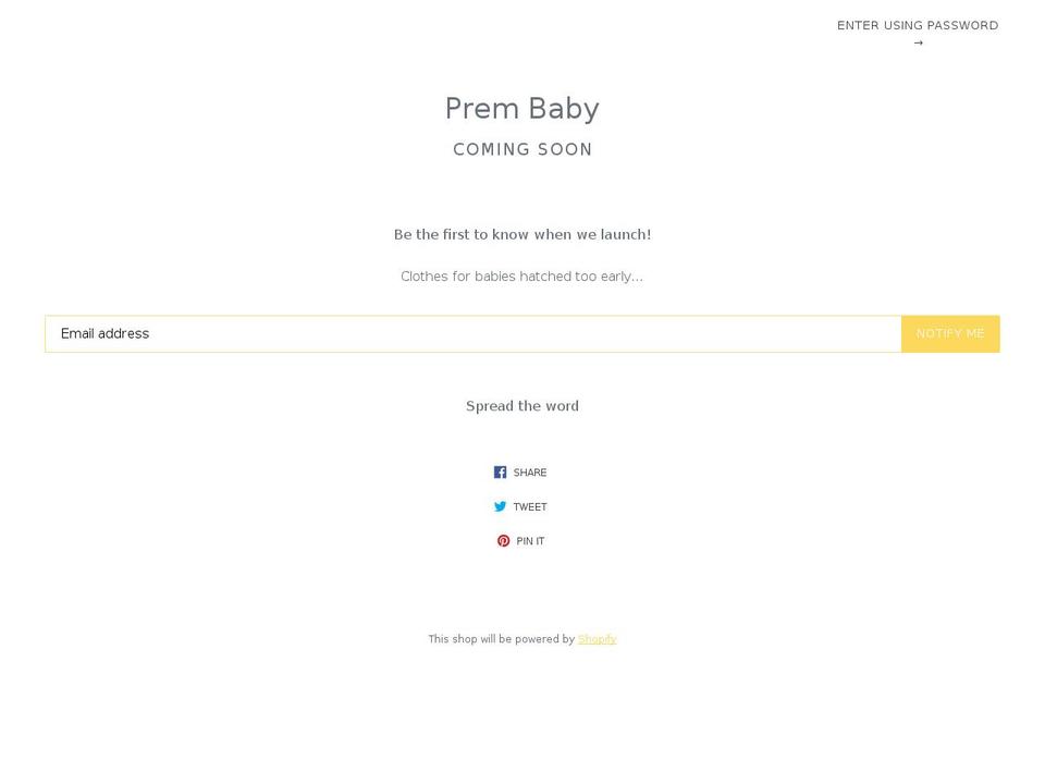 prembabyclothes.com — Shopify storefront screenshot
