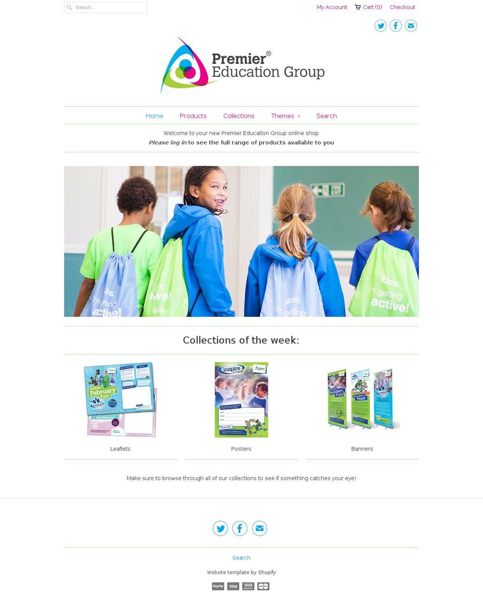 premier-educationshop.com shopify website screenshot